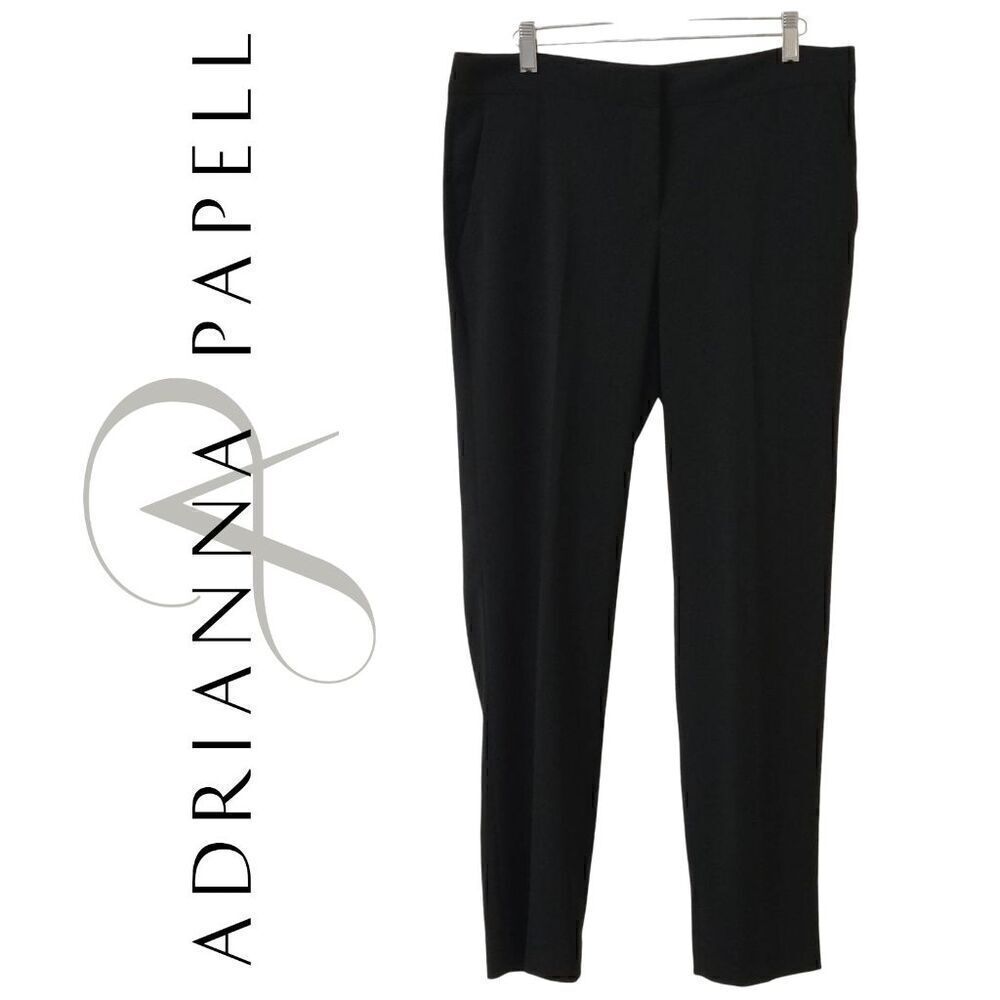 ADRIANNA PAPELL Women’s Black Dress Pants Trousers with Pockets SIZE 6 MSRP $89